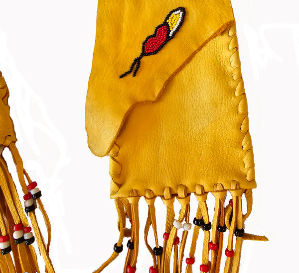 Beaded Leather Bag image 5