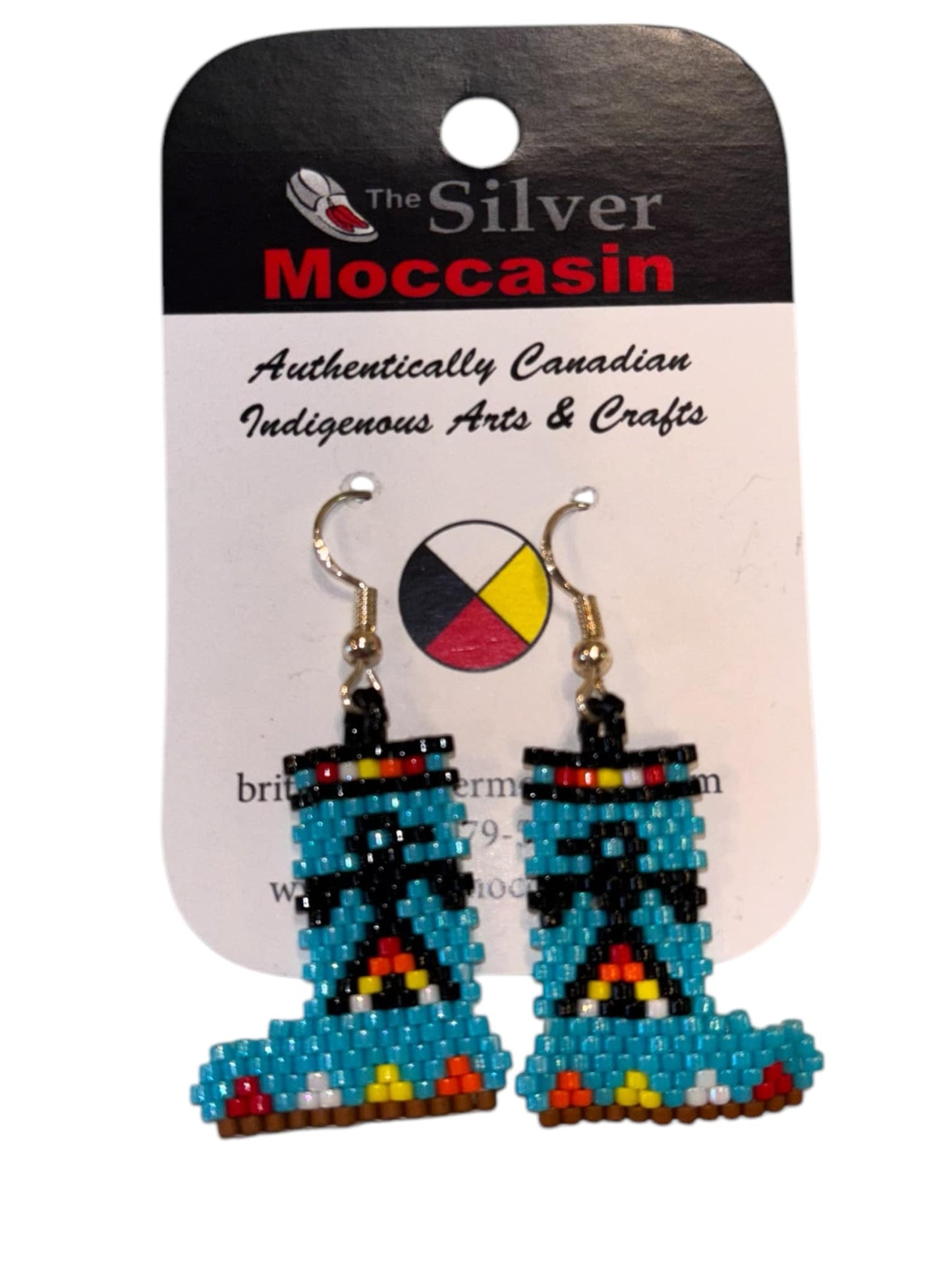 Brick Stitch Beaded Earrings image 1