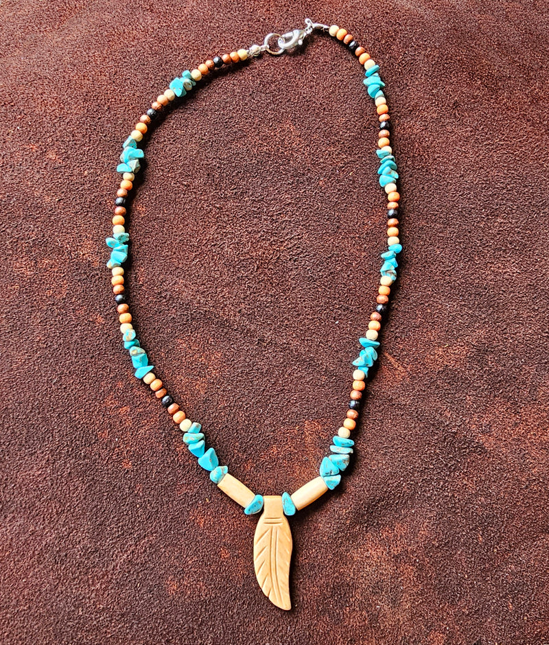 Bone Leaf Pendant - LG-NLB-54 image
