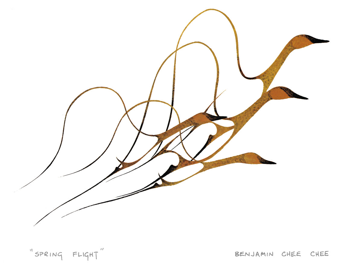 Benjamin Chee Chee Matted Art Cards - Spring Flight image