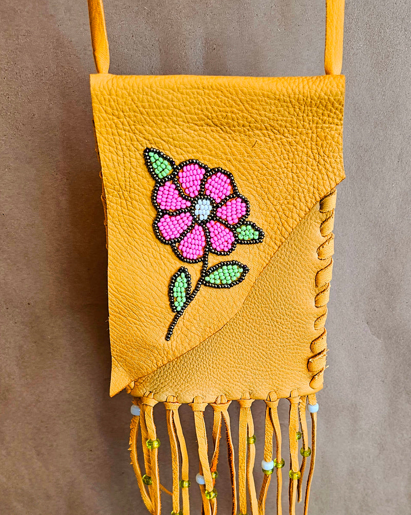 Beaded Leather Bag image 8
