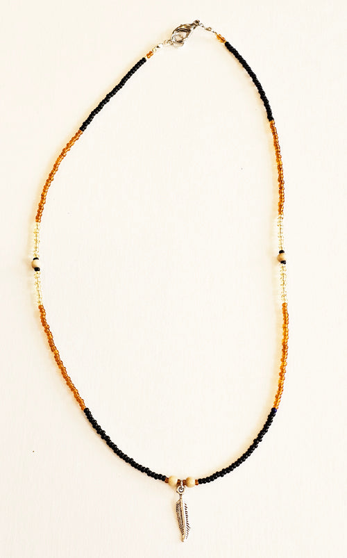 Gold and Black Necklace image 1