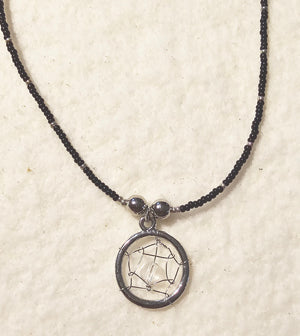 Black Dreamcatcher Necklace image 0