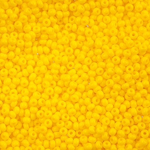 Czech Seed Beads - Opaque Golden Yellow image