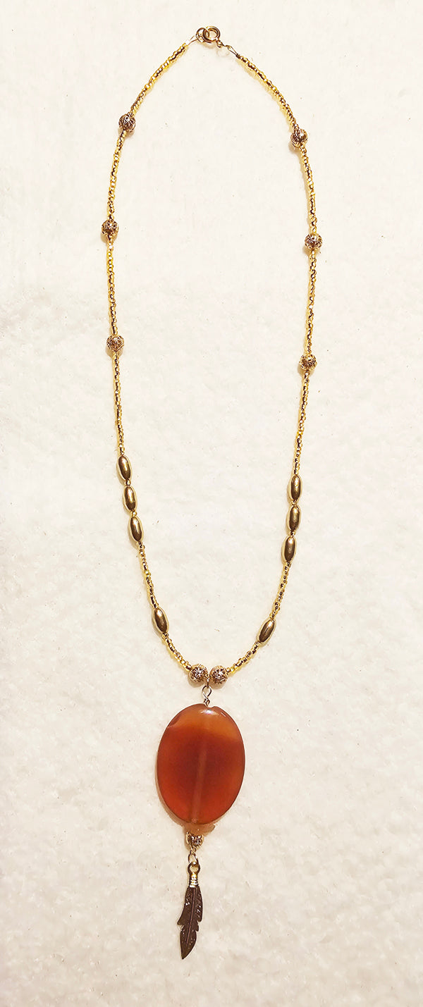 Brown Pendant Necklace image 1