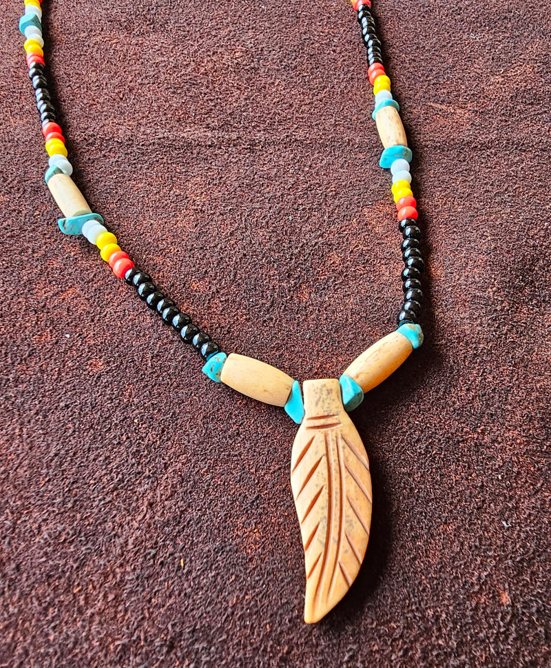 Bone Leaf Pendant - LG-NLB-52 image