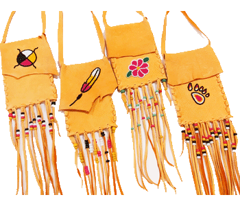 Beaded Leather Bag image 0
