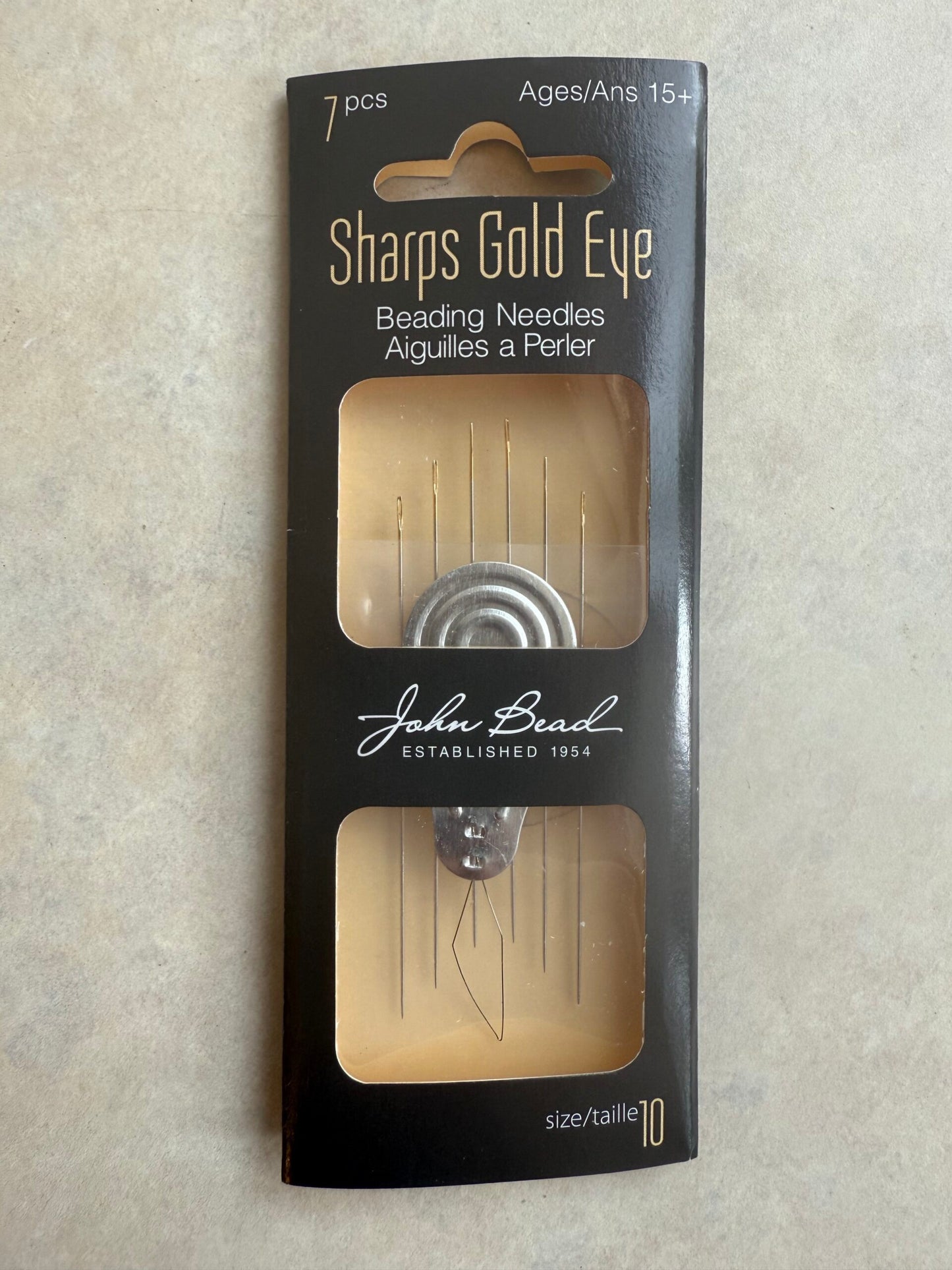 Leather Beading Needles - Golden Eye Sharps Size 10 image