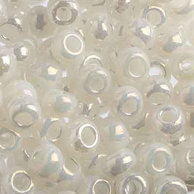 Czech Seed Beads - Opaque Alabaster Rainbow image