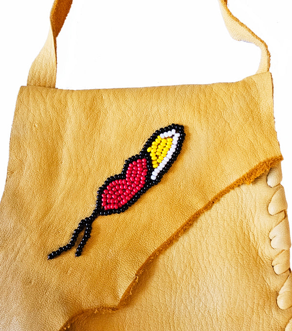 Beaded Leather Bag image 6