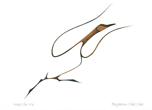 Benjamin Chee Chee Matted Art Cards - Wait For Me image