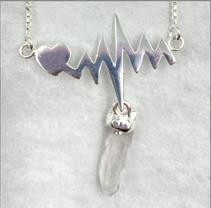 Heartbeat Necklace - Clear Quartz image