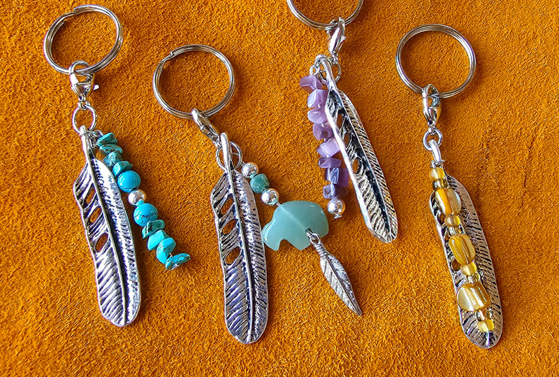 Metal Feather Keychain image 1