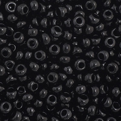 Czech Seed Beads - Opaque black image