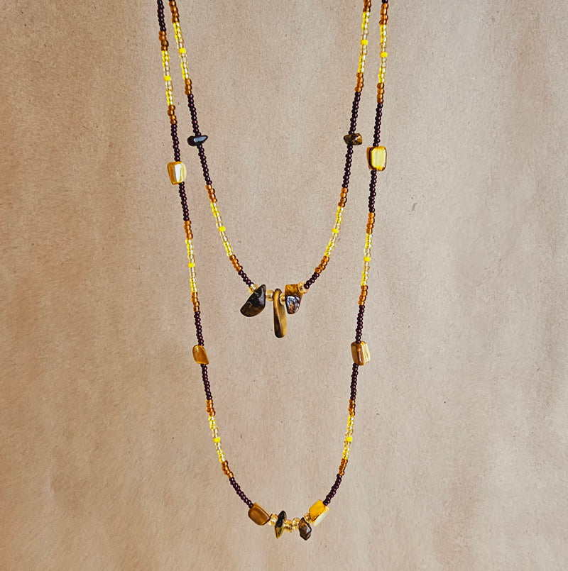Double Strand Beaded Necklace image 1
