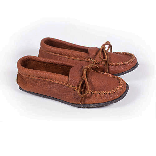 Ladies Buffalo Hide Moccasins image 0
