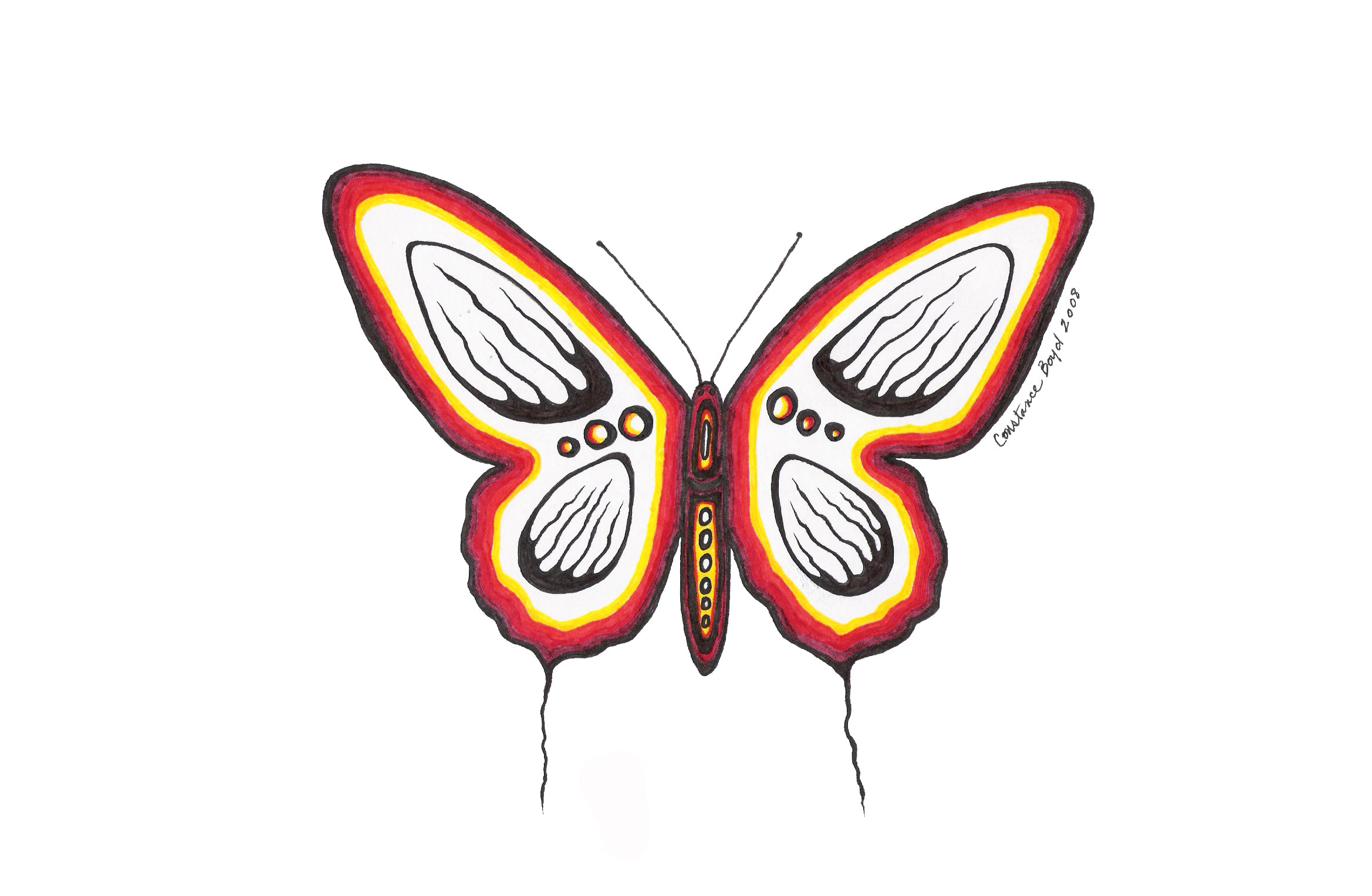 Constance Boyd Matted or Framed Prints - Butterfly image