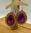 Royalty in Purple Beaded Earrings