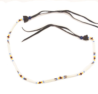 Multi-Coloured Quill Necklace - Orange Multi Choker Style image