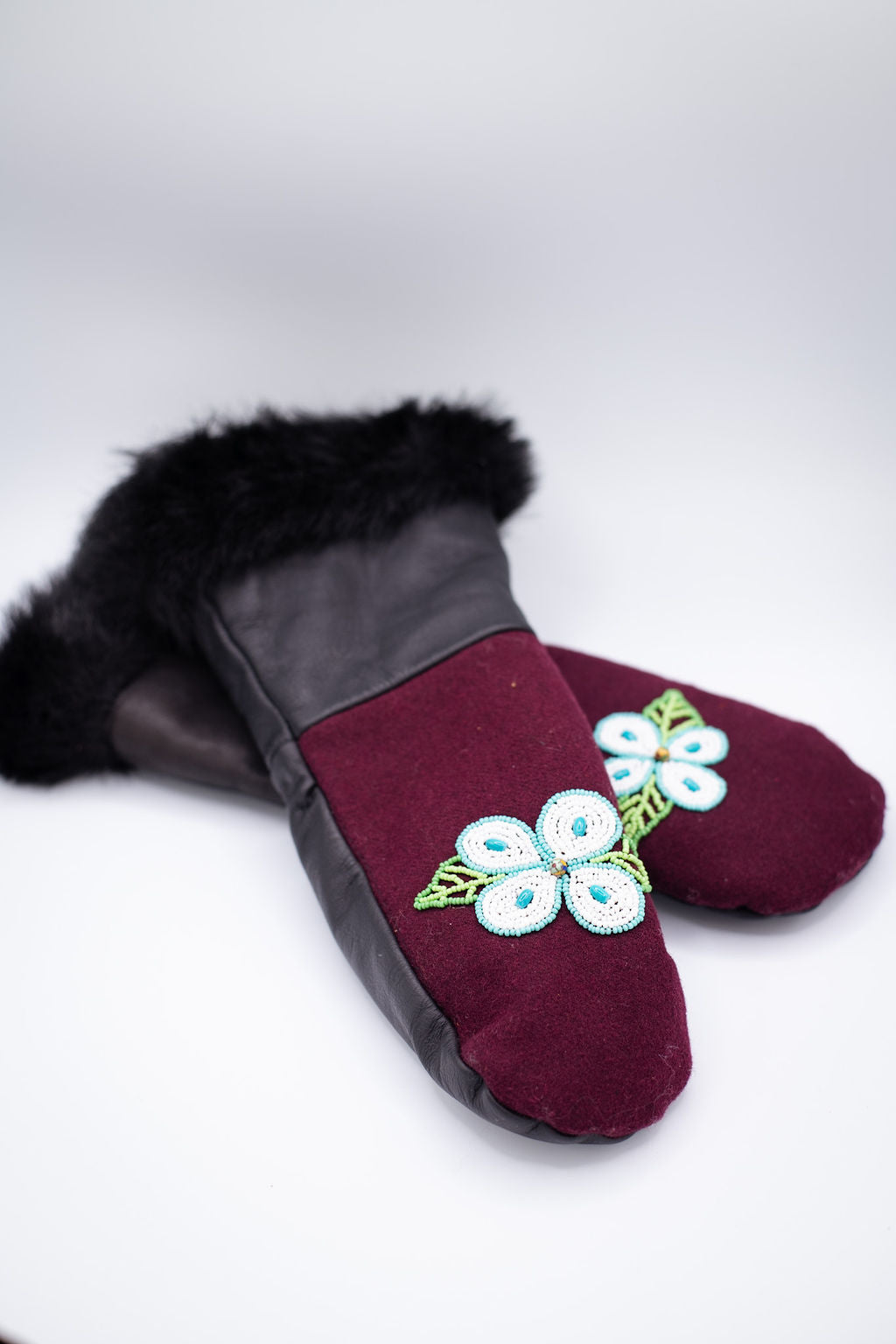 Handmade Leather Mittens - 2 image
