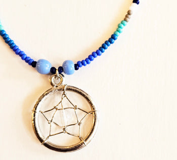 Mixed Blue Bead Necklace image 0