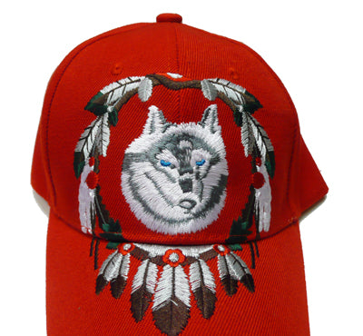 Ball Caps - Wolf/Red image