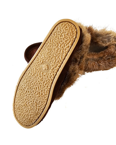 Soled Moccasins with Fur Trim image 2