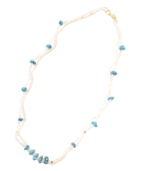 Turquoise Quill Necklace - Double Strand with Turquoise image