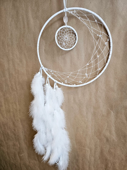 White Dream Catcher - 10" White Jade image