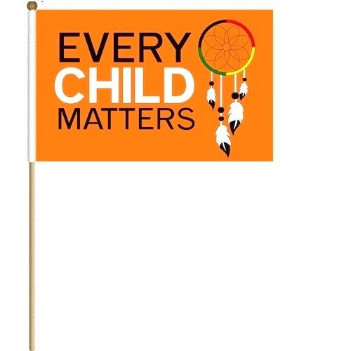 Every Child Matters Stick Flag - 12" x 18" image