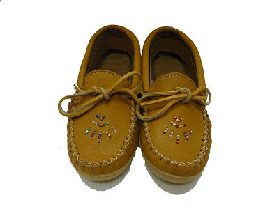 Ladies Soled Moosehide Moccasins - 9 image