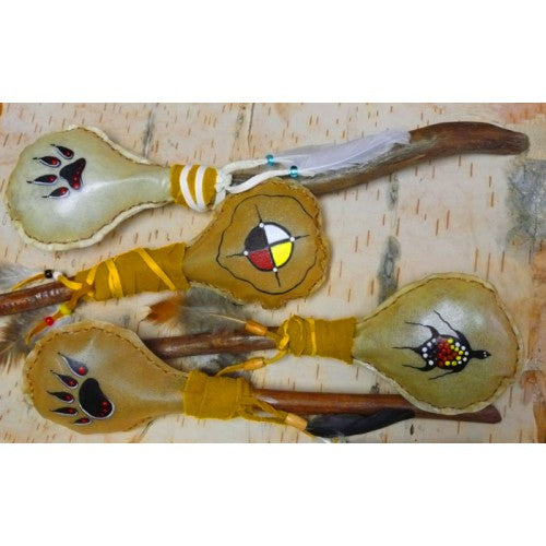 Rawhide Rattle - Painted image