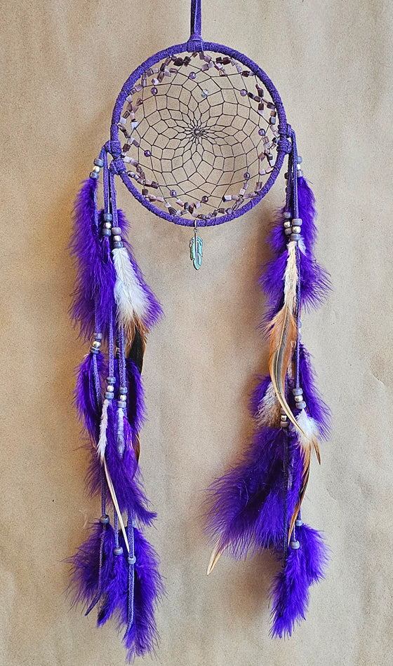 Fancy Stone Dream Catchers - 10" Amethyst image