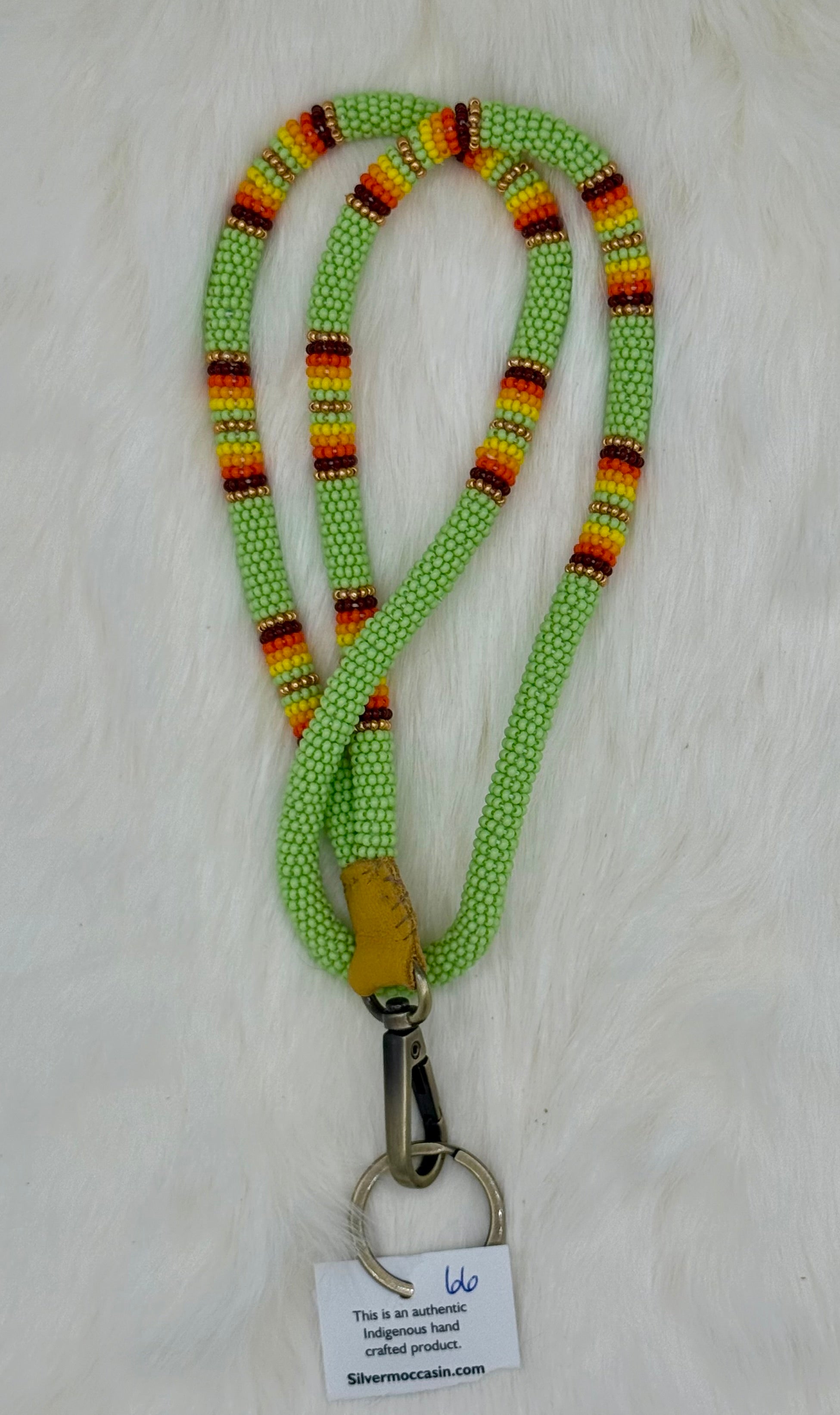 Wrapped Beaded Lanyard Full Length