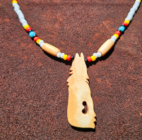 Bone Wolf Pendant image 1