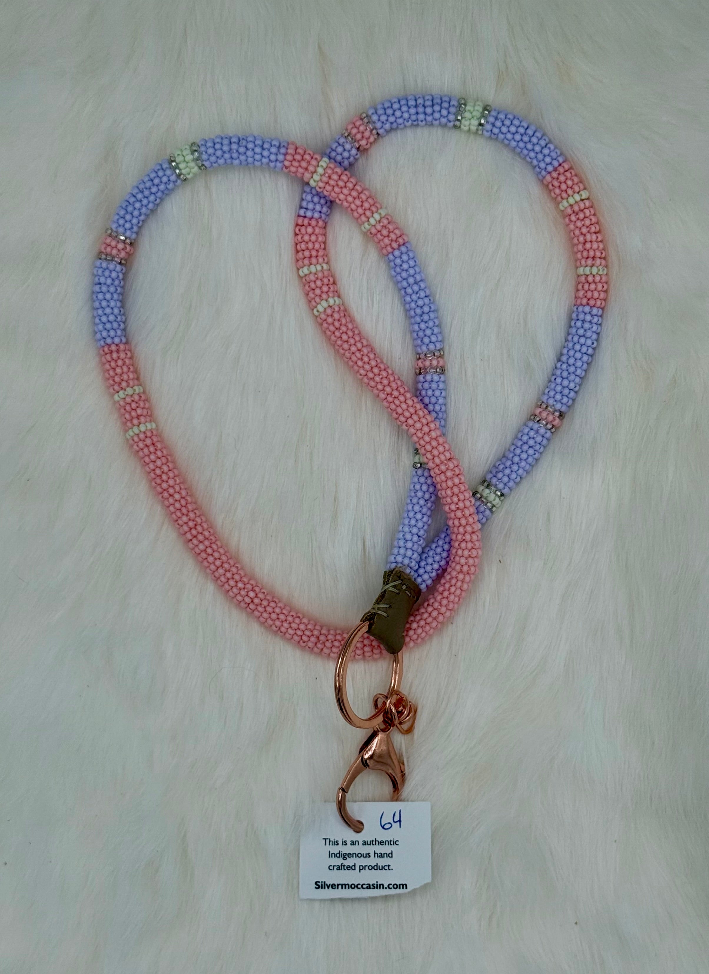 Wrapped Beaded Lanyard Full Length