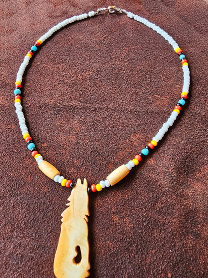 Bone Wolf Pendant - LG-NLB-50 image