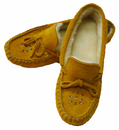 Ladies Suede Moosehide Moccasins - 5 image