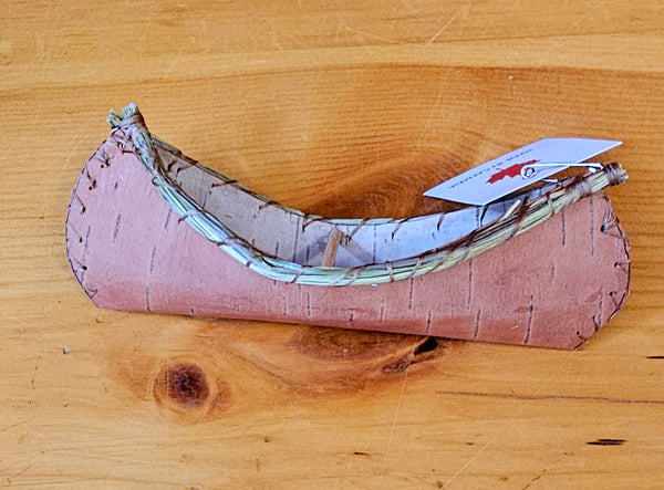 Mini Birch Bark Canoe - 4" image