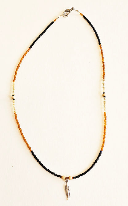 Gold and Black Necklace image 3