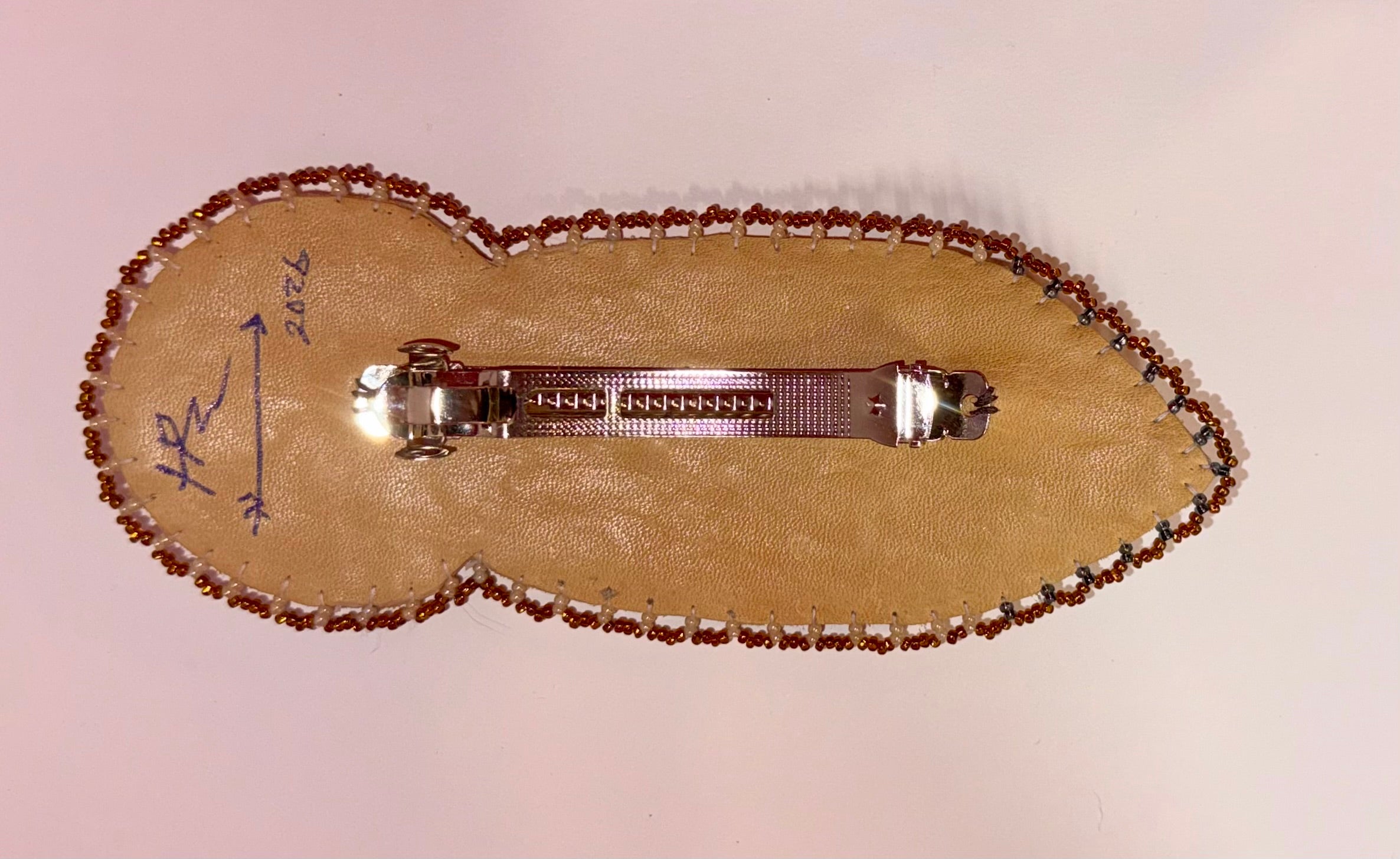 Feather Beaded Barrette