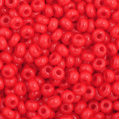 Czech Seed Beads - Opaque Med. Red image