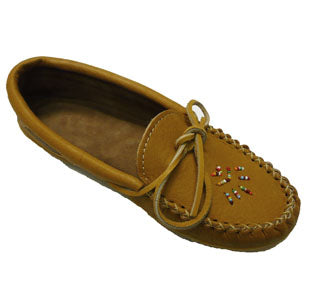 Ladies Soled Moosehide Moccasins - 5 image
