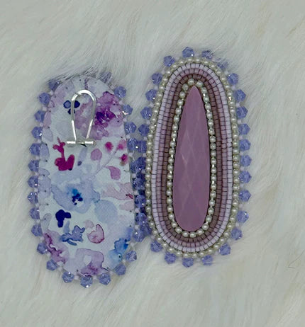 Purple Tears Beaded Earrings