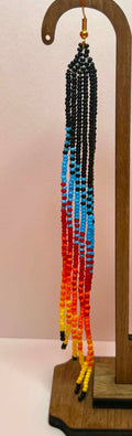 Sunset Cascade Beaded Earrings