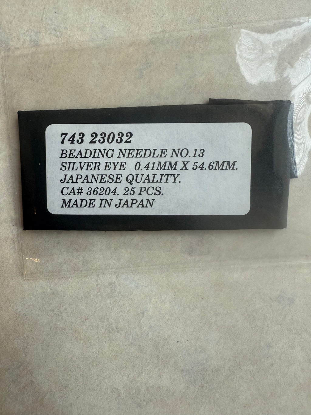 Leather Beading Needles - Gold Eye size 13 image