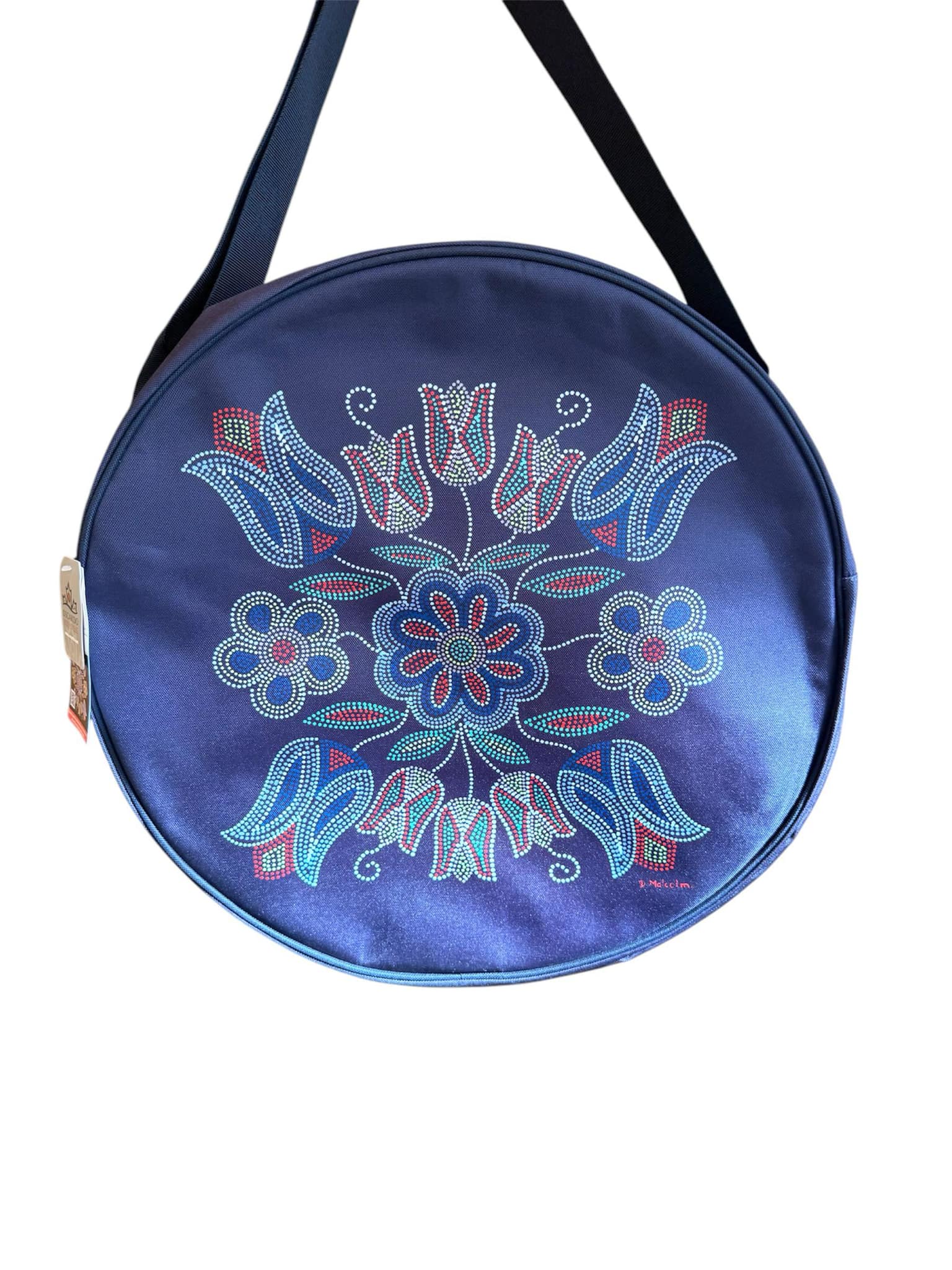 Drum Bag - 17" Silver Threads Flowers image