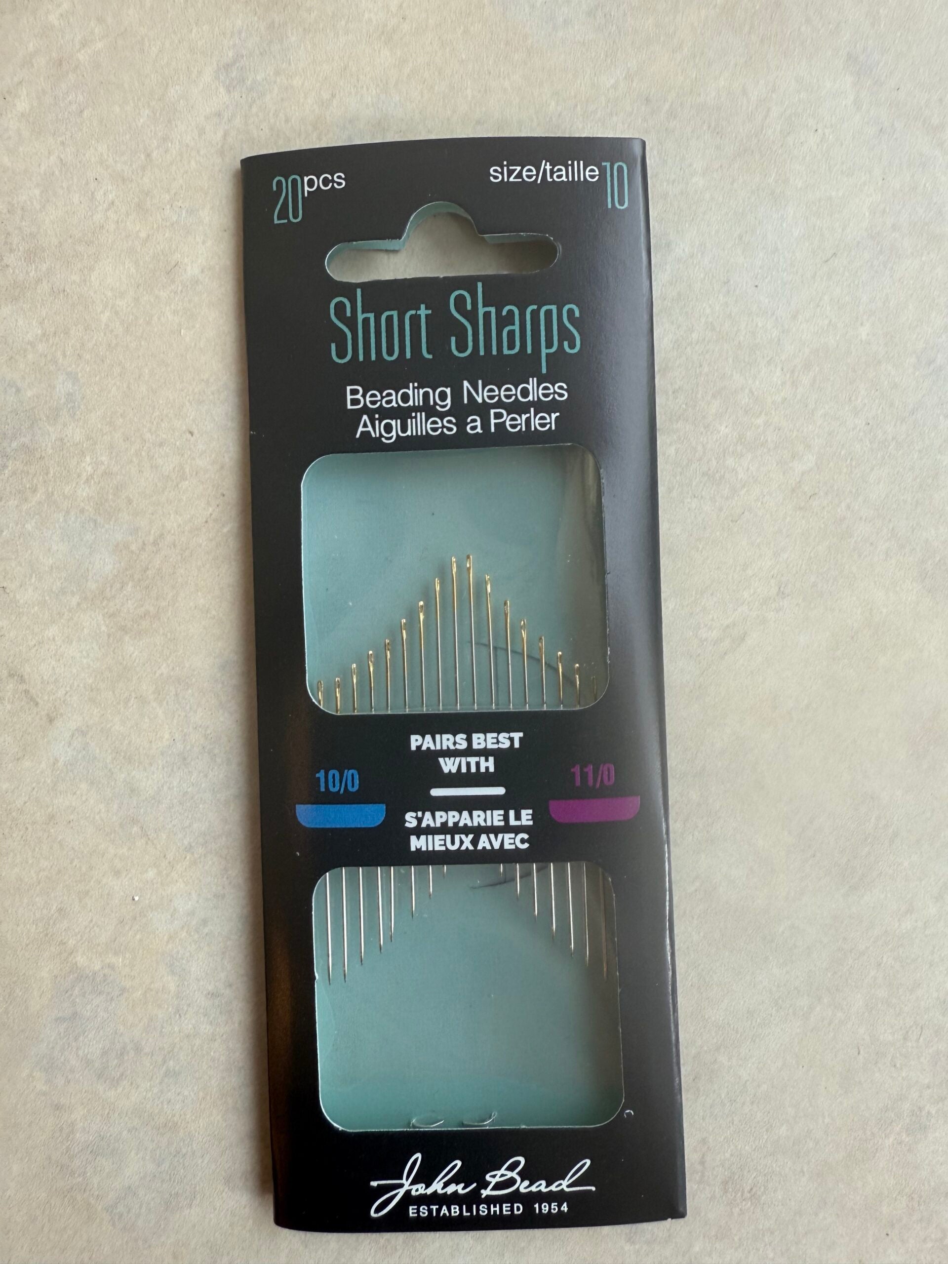 Leather Beading Needles - Short Sharps Size 10 image