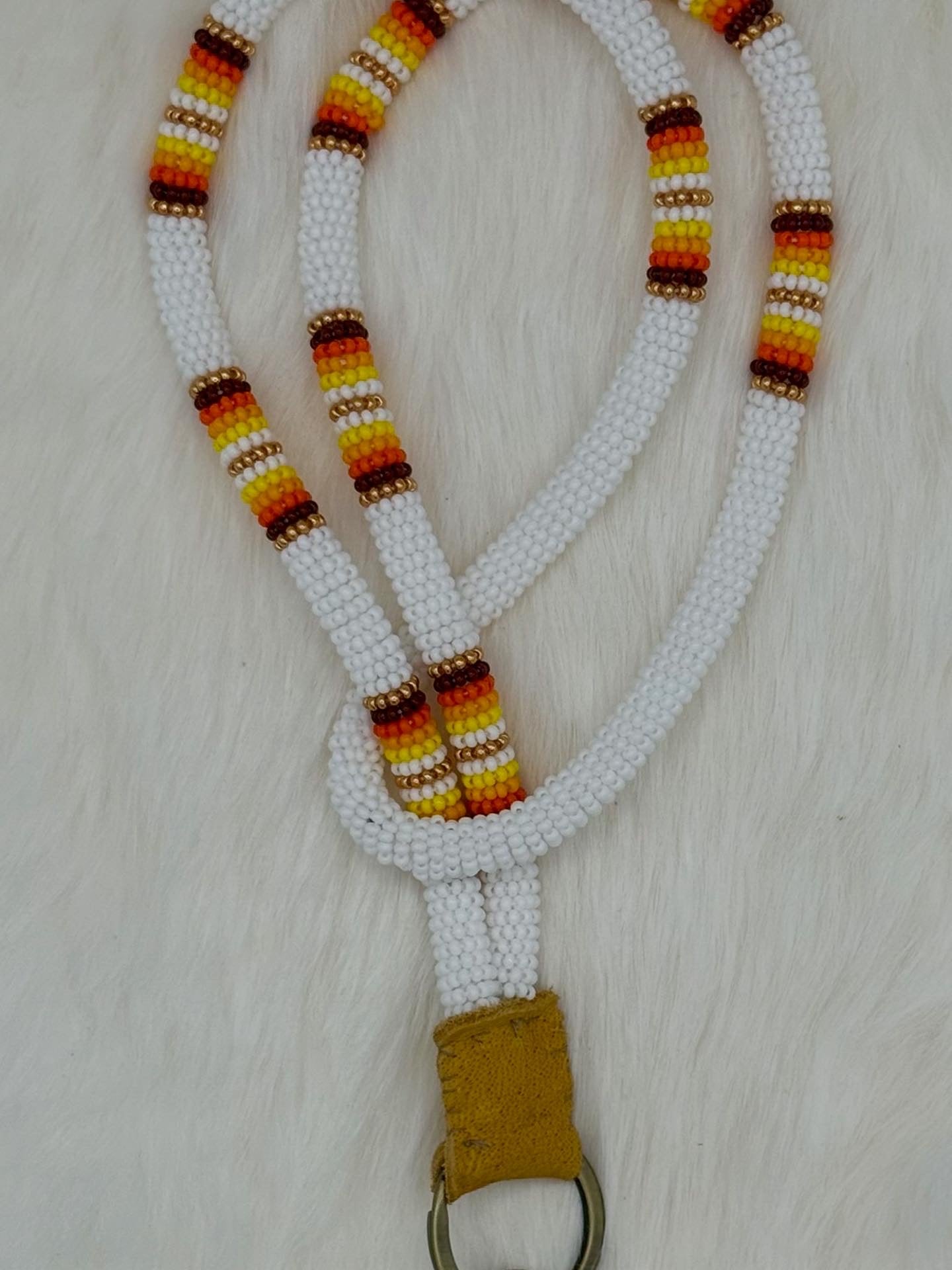 Wrapped Beaded Lanyard Full Length