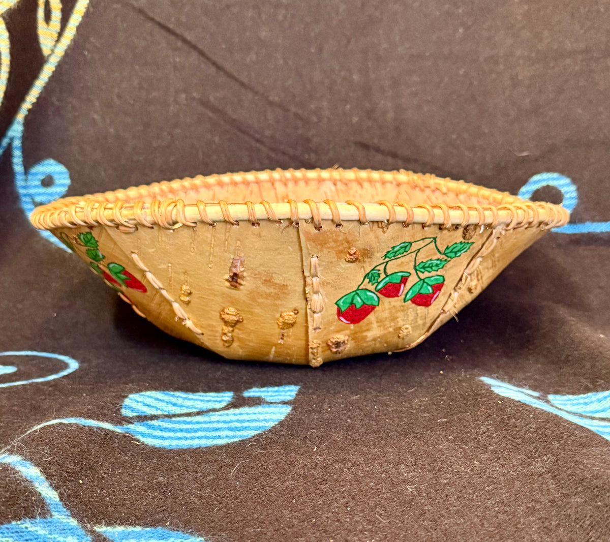 Large Round Birch Bark Basket